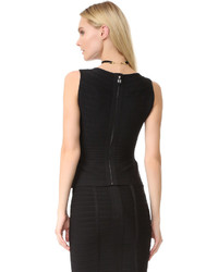 Débardeur noir Herve Leger