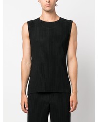 Débardeur noir Homme Plissé Issey Miyake