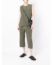 Débardeur olive Homme Plissé Issey Miyake