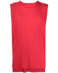 Débardeur rouge Homme Plissé Issey Miyake