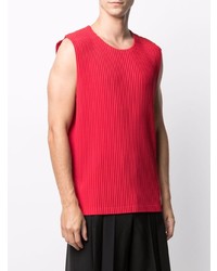 Débardeur rouge Homme Plissé Issey Miyake