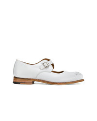 Double monks en cuir blancs