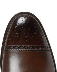 Double monks en cuir marron foncé