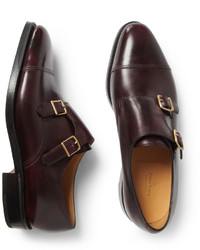 Double monks en cuir marron foncé John Lobb