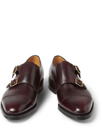 Double monks en cuir marron foncé John Lobb