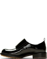 Double monks en cuir noirs Valentino