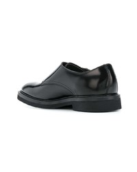 Double monks en cuir noirs Henderson Baracco