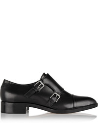 Double monks en cuir noirs Gianvito Rossi