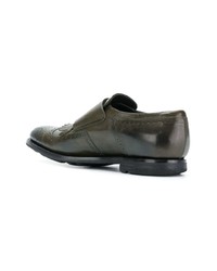 Double monks en cuir olive Church's