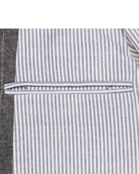 Doudoune à rayures verticales gris foncé Moncler Gamme Bleu