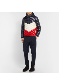 Doudoune blanc et rouge et bleu marine Moncler