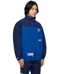 Doudoune brodée bleu marine AAPE BY A BATHING APE