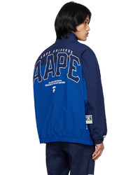 Doudoune brodée bleu marine AAPE BY A BATHING APE