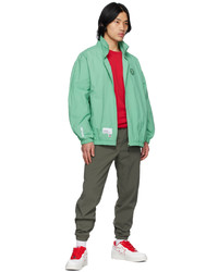 Doudoune brodée vert menthe AAPE BY A BATHING APE