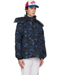 Doudoune camouflage bleu marine BAPE