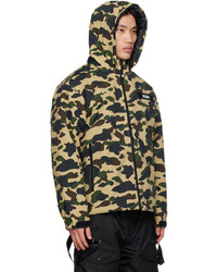 Doudoune camouflage jaune BAPE