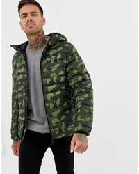 Doudoune camouflage olive Pull&Bear