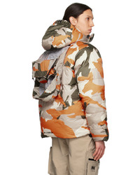 Doudoune camouflage orange HH-118389225