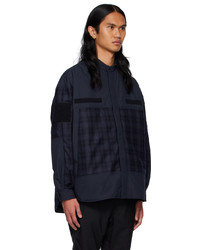 Doudoune écossaise bleu marine Comme des Garcons Homme