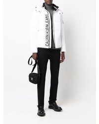 Doudoune imprimée blanche et noire Calvin Klein Jeans