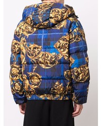 Doudoune imprimée bleu marine VERSACE JEANS COUTURE