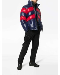 Doudoune imprimée bleu marine MONCLER GRENOBLE