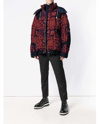 Doudoune imprimée multicolore Sacai