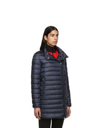 Doudoune longue bleu marine Moncler