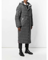 Doudoune longue gris foncé Thom Browne