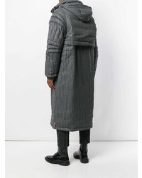 Doudoune longue gris foncé Thom Browne