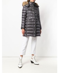 Doudoune longue gris foncé Moncler