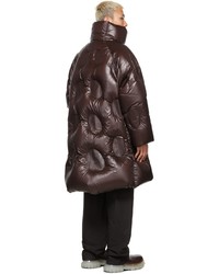 Doudoune longue marron foncé Moncler Genius