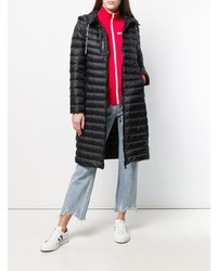 Doudoune longue matelassée noire Moncler