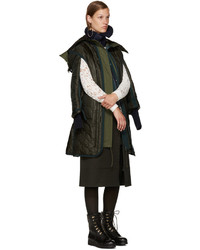 Doudoune longue olive Sacai