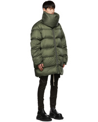 Doudoune longue olive Rick Owens