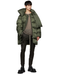 Doudoune longue olive Rick Owens