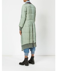 Doudoune longue vert menthe Greg Lauren