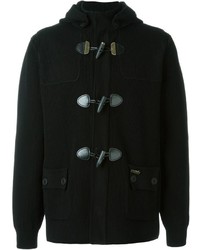 Duffel-coat en tricot noir