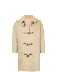 Duffel-coat marron clair Hermès Vintage