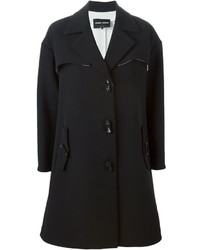 Duffel-coat noir Giorgio Armani