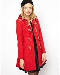Duffel-coat rouge Asos
