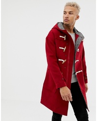 Duffel-coat rouge Pull&Bear