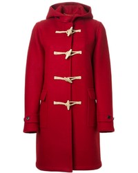 Duffel-coat rouge Saint Laurent