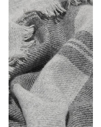 Écharpe à carreaux grise Tomas Maier