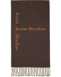 Écharpe à carreaux marron foncé Acne Studios