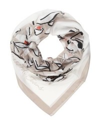 Écharpe à fleurs beige Trussardi Jeans
