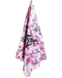 Écharpe à fleurs blanc et rose Givenchy