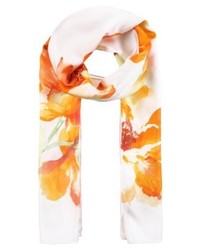Écharpe à fleurs blanche Ralph Lauren