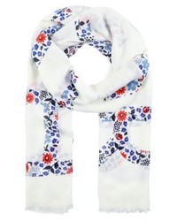 Écharpe à fleurs blanche Tommy Hilfiger