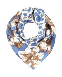 Écharpe à fleurs bleue GUESS